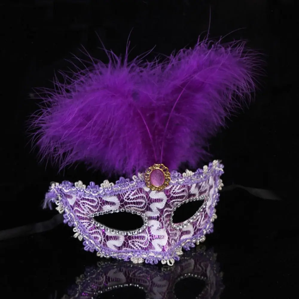 Phantom Dancer Half Face Masquerade Mask – Cosplay & Party Masquerade Costume Mask Babs Purple