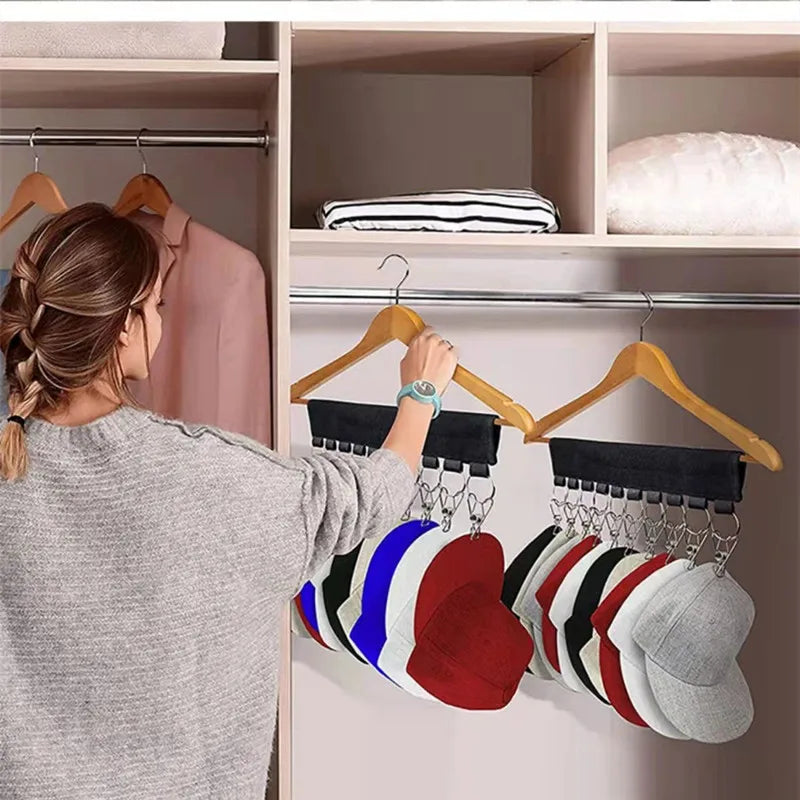 Foldable Baseball Hat Rack Clip – Rustproof Closet Organizer Hat Rack Organizer Babs