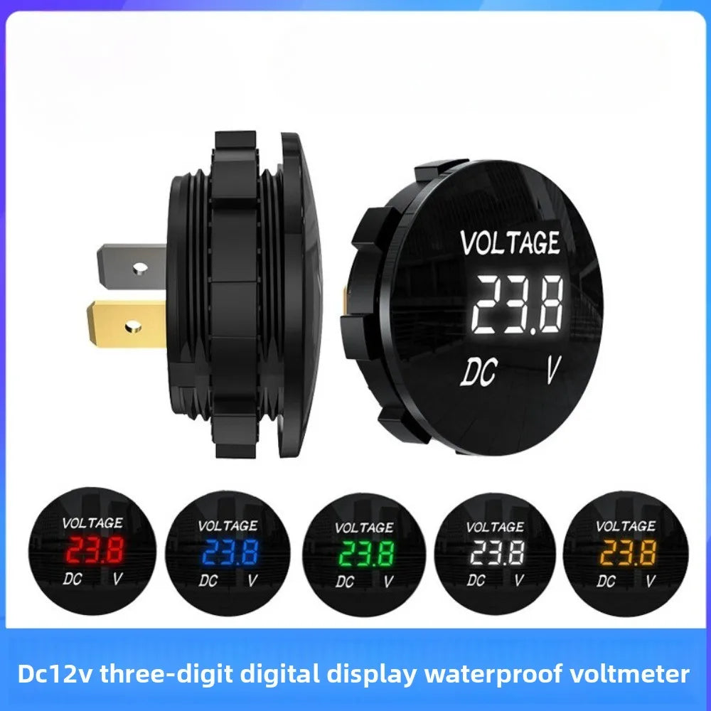 Waterproof Digital Voltmeter DC 5-48V LED Battery Gauge Digital Voltage Gauge Babs