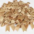 50Pcs Satin Ribbon Bows – Gift Wrapping & Party Decoration Decorative Ribbon Bows Babs Gold 8cm