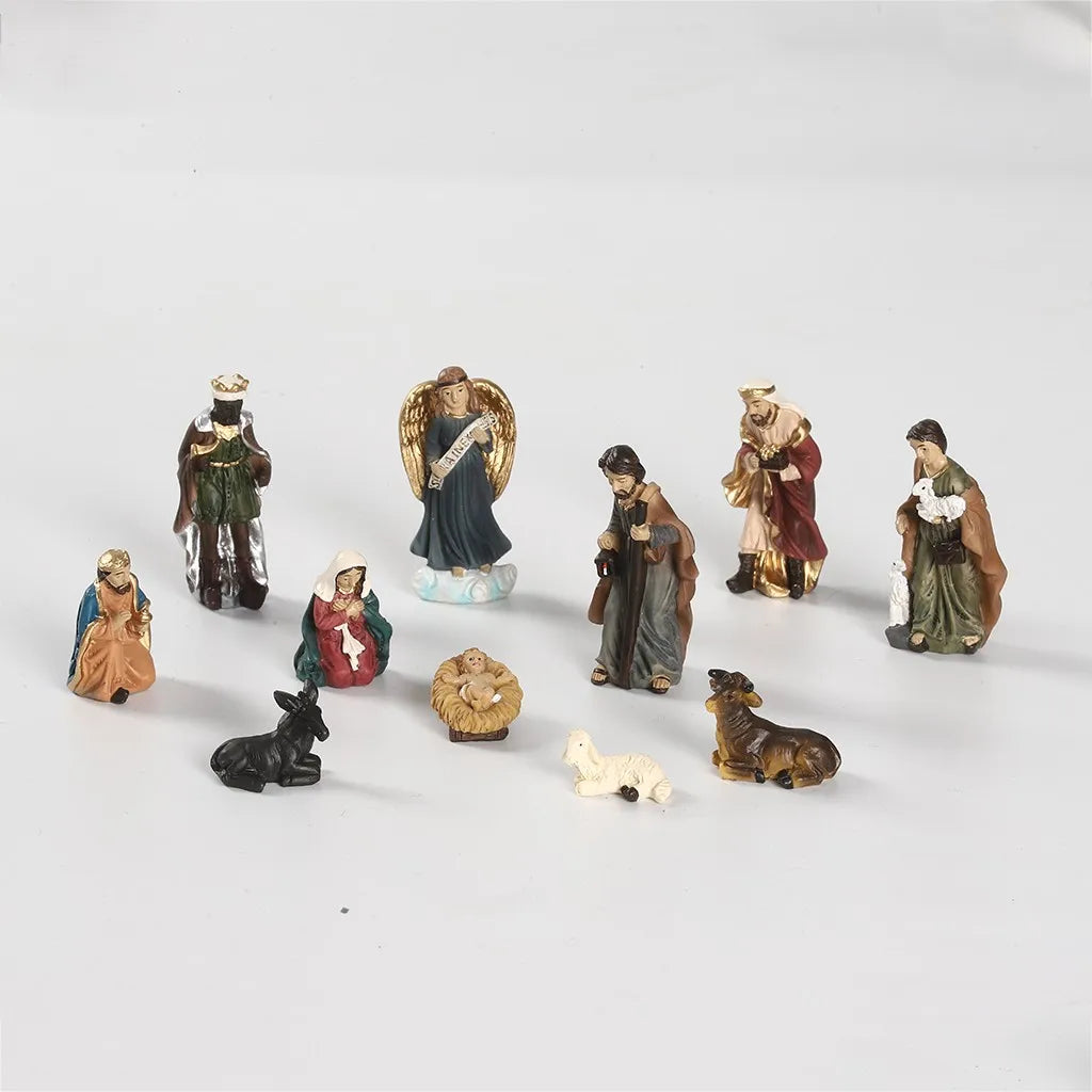 11-Piece Nativity Scene Set – Christmas Manger Décor Figures Nativity Scene Set Babs Multicolor