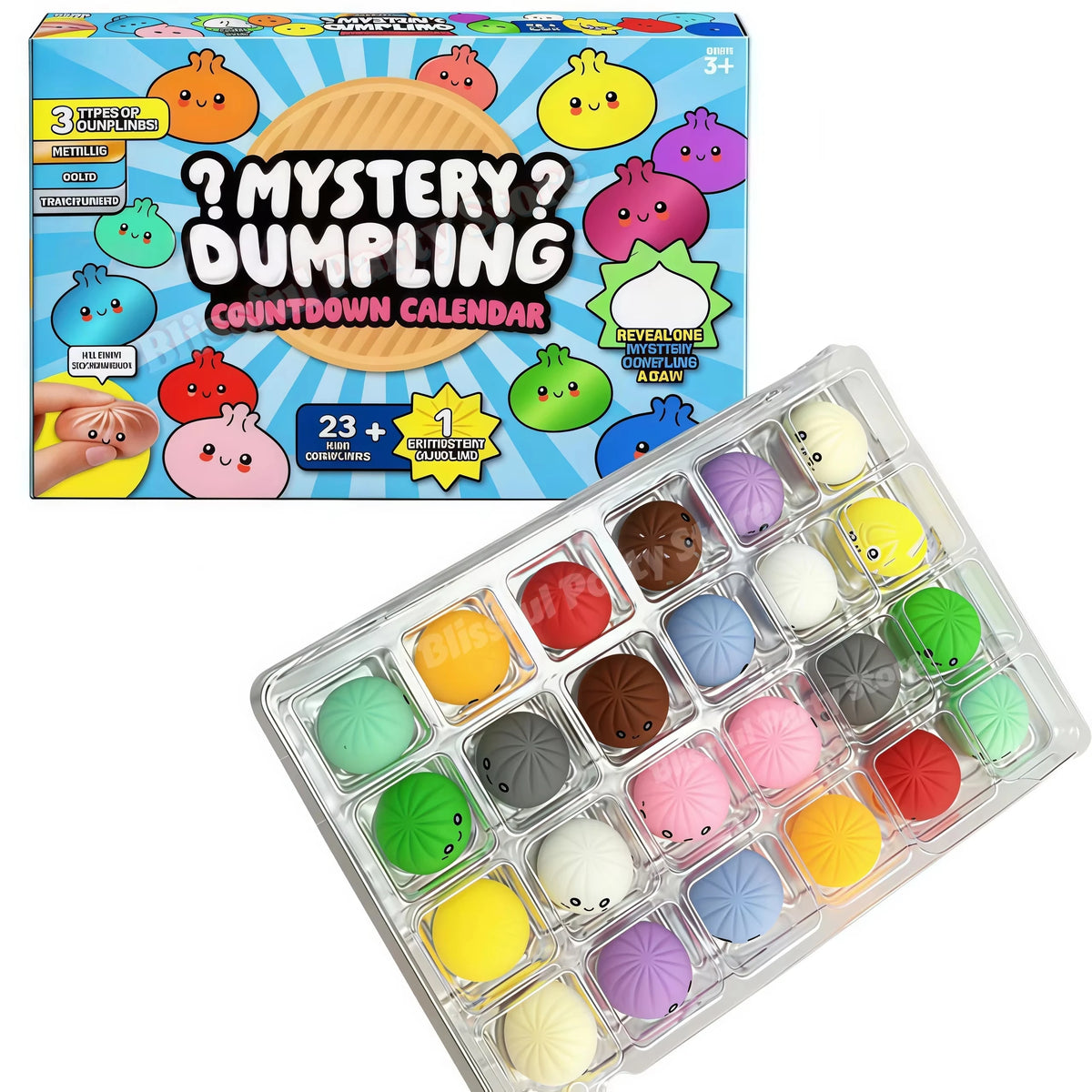 24-Day Dumpling Squishy Advent Calendar Blind Box Xmas Gift Squishy Advent Calendar Babs