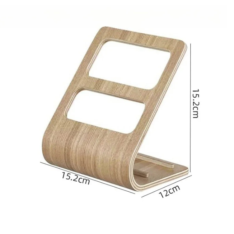Wood Remote Control & Desk Organizer Stand – Dual Slot Desktop Organizer Stand Babs 1pcs