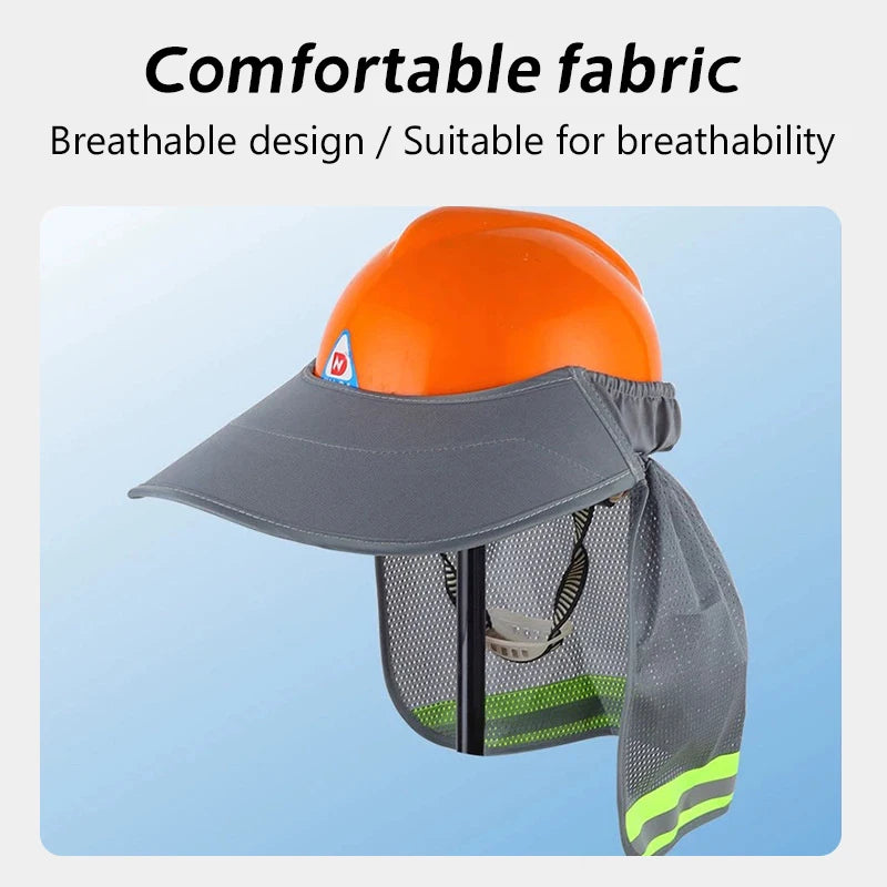 Reflective Mesh Sun Hat with Neck Shawl – Anti-UV Beach Cap Sun Hat Babs