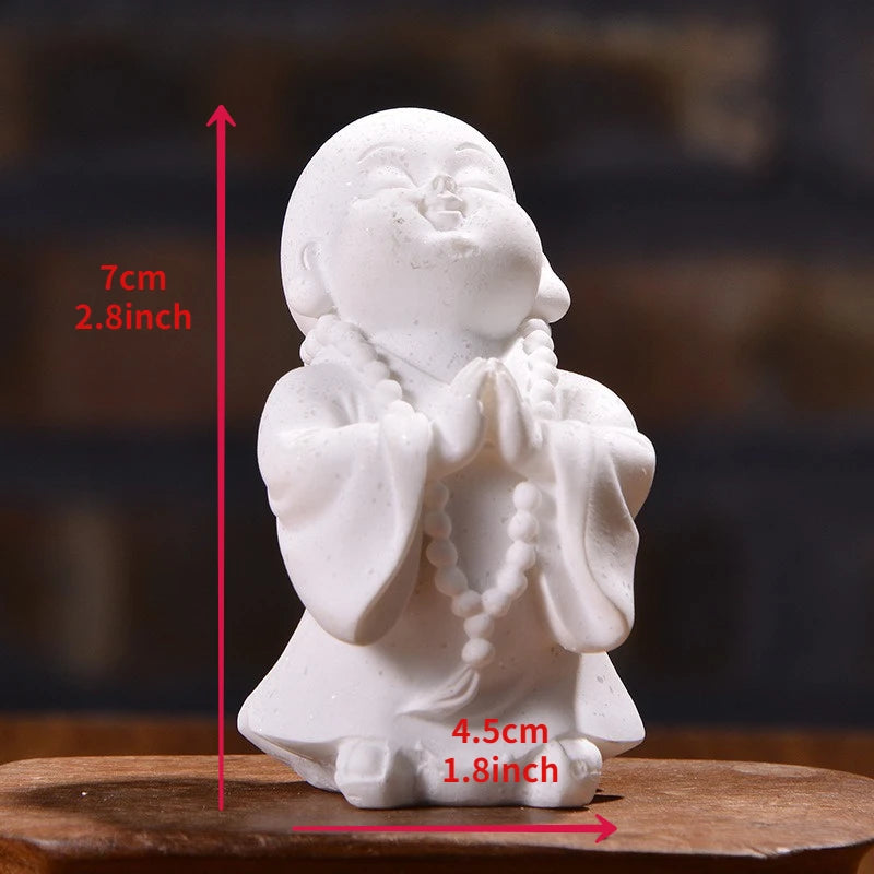 Smiling Baby Buddha Statue | Sandstone Meditation Figurine Buddha Figurine Babs