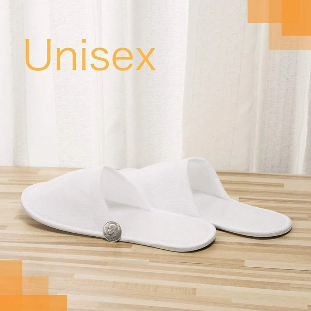 Disposable Plush Spa Slippers – Closed-Toe, 5/10/20 Pairs Disposable Slippers Babs