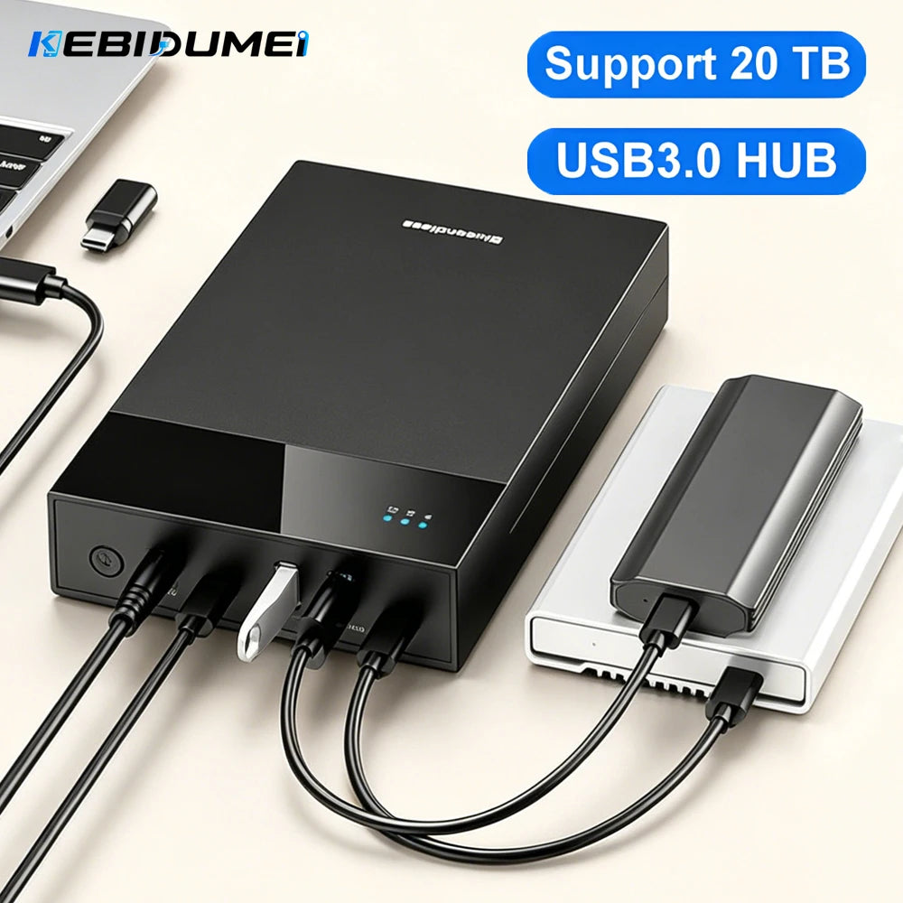 USB 3.0 External HDD Enclosure 2.5/3.5" SATA SSD Hard Drive Hard Drive Enclosure Babs