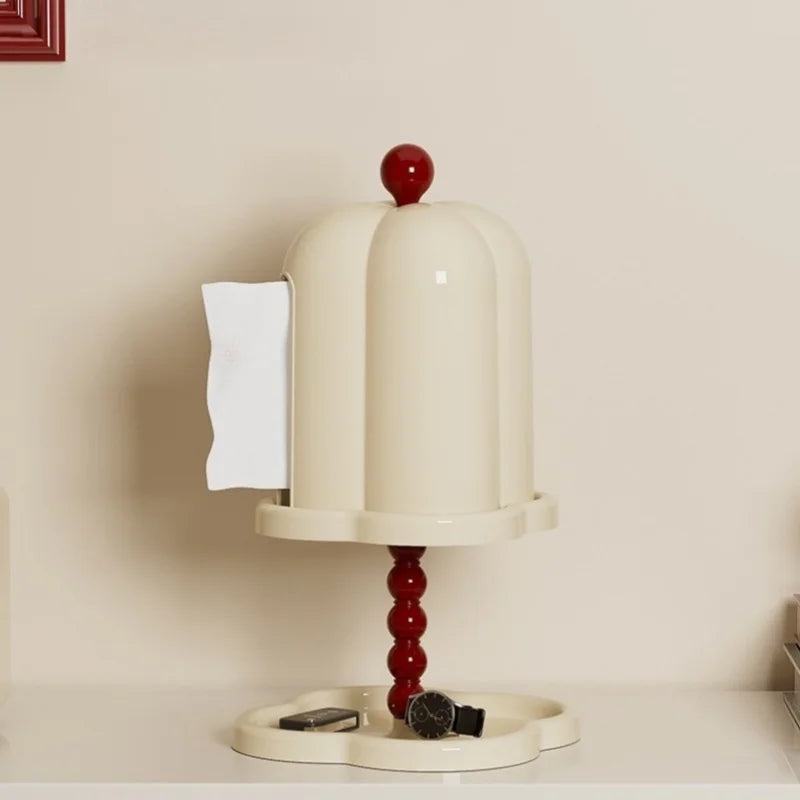 French Retro Luxury Tissue Box – Decorative Plastic Holder Decorative Tissue Holder Babs cream white