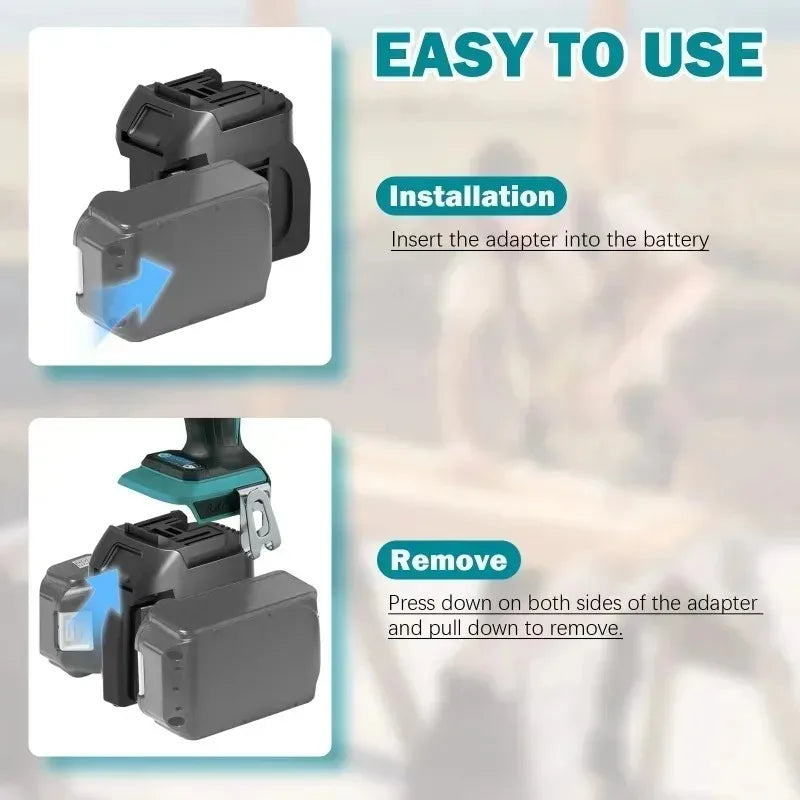 Makita 18V 2-in-1 Battery Adapter MT18MT – Dual Battery Converter Battery Adapter Babs