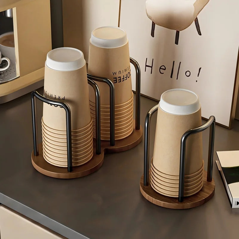 Wooden Mug Display Stand & Cup Holder with Storage Rack Mug Display Stand Babs