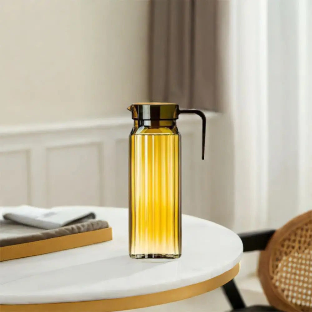 1100ml Striped Cold Water Pitcher – BPA-Free, Anti-Dust Lid Cold Water Pitcher Babs