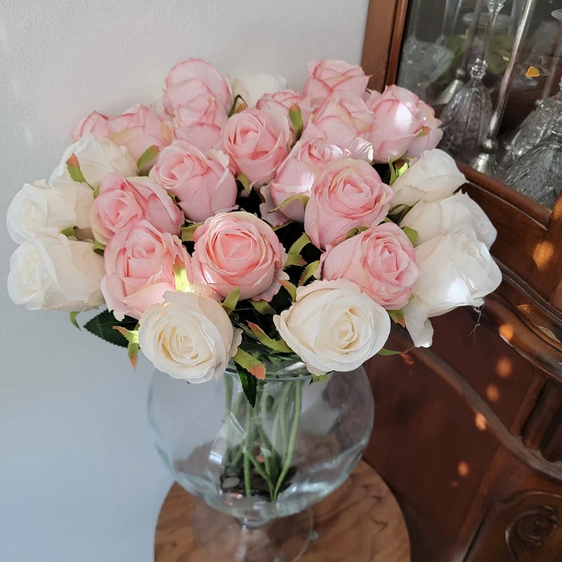 Artificial Silk Red Rose Bouquet for Wedding & Home Décor Artificial Flower Bouquet Babs