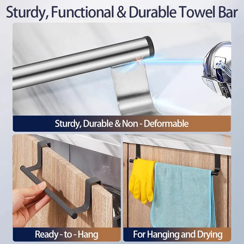 Stainless Steel Towel Holder – Under Sink Rack Organizer Towel Holder Rack Babs