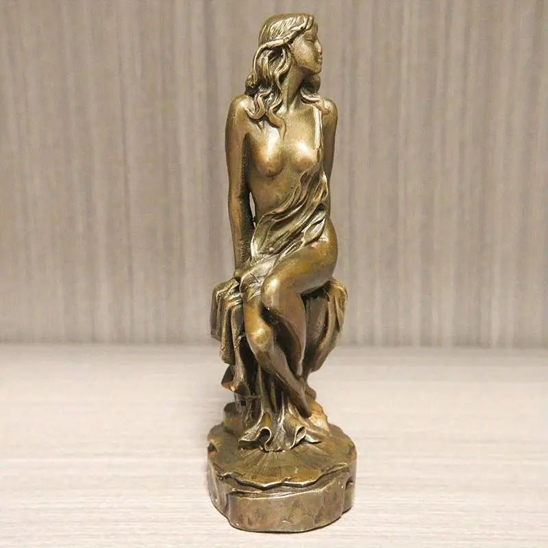 Oriental Women Brass Sculpture Desktop Statue | Home Decor Decorative Figurine Babs