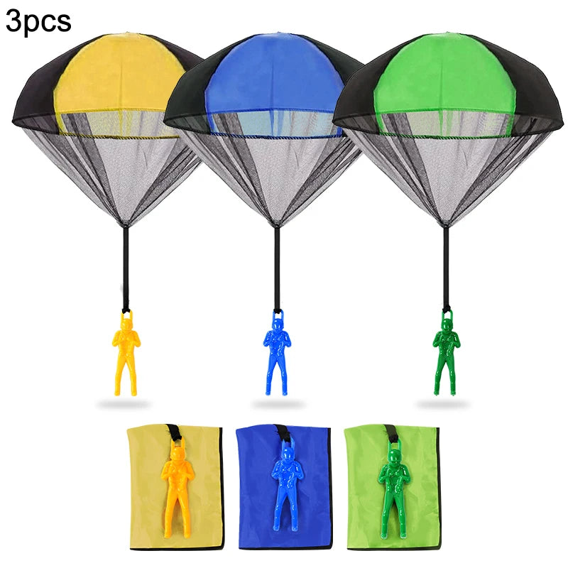 Parachute Toy Hand Throw Flying Game – Party Favors 1-6 Pcs Parachute Flying Toy Babs 3Pcs 2