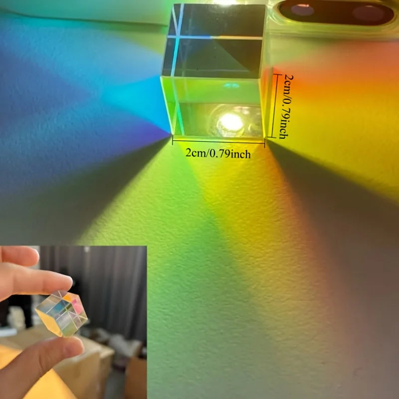 Optical Glass X-Cube RGB Beam Splitter Prism | Physics Gift Educational Science Prism Babs