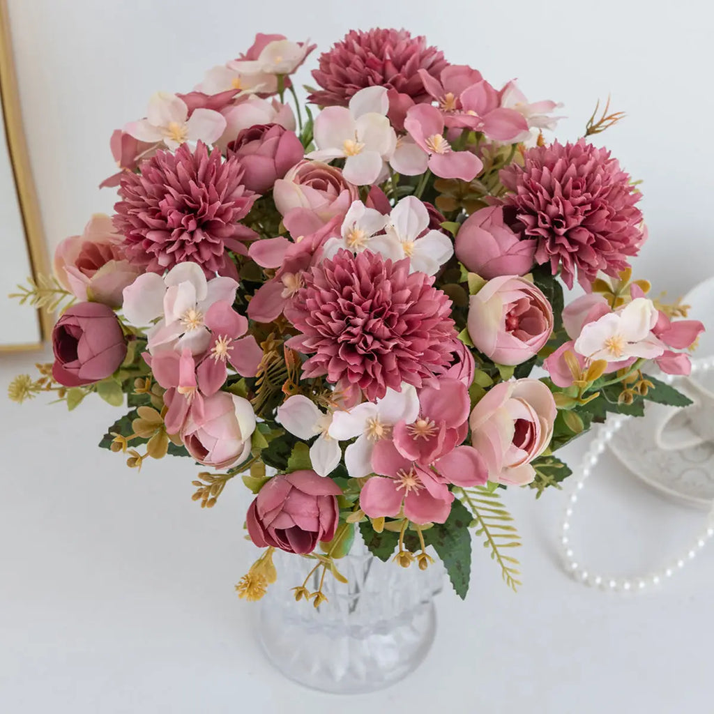 Artificial Hydrangea Silk Flowers – Home, Wedding & DIY Decor Artificial Silk Flowers Babs