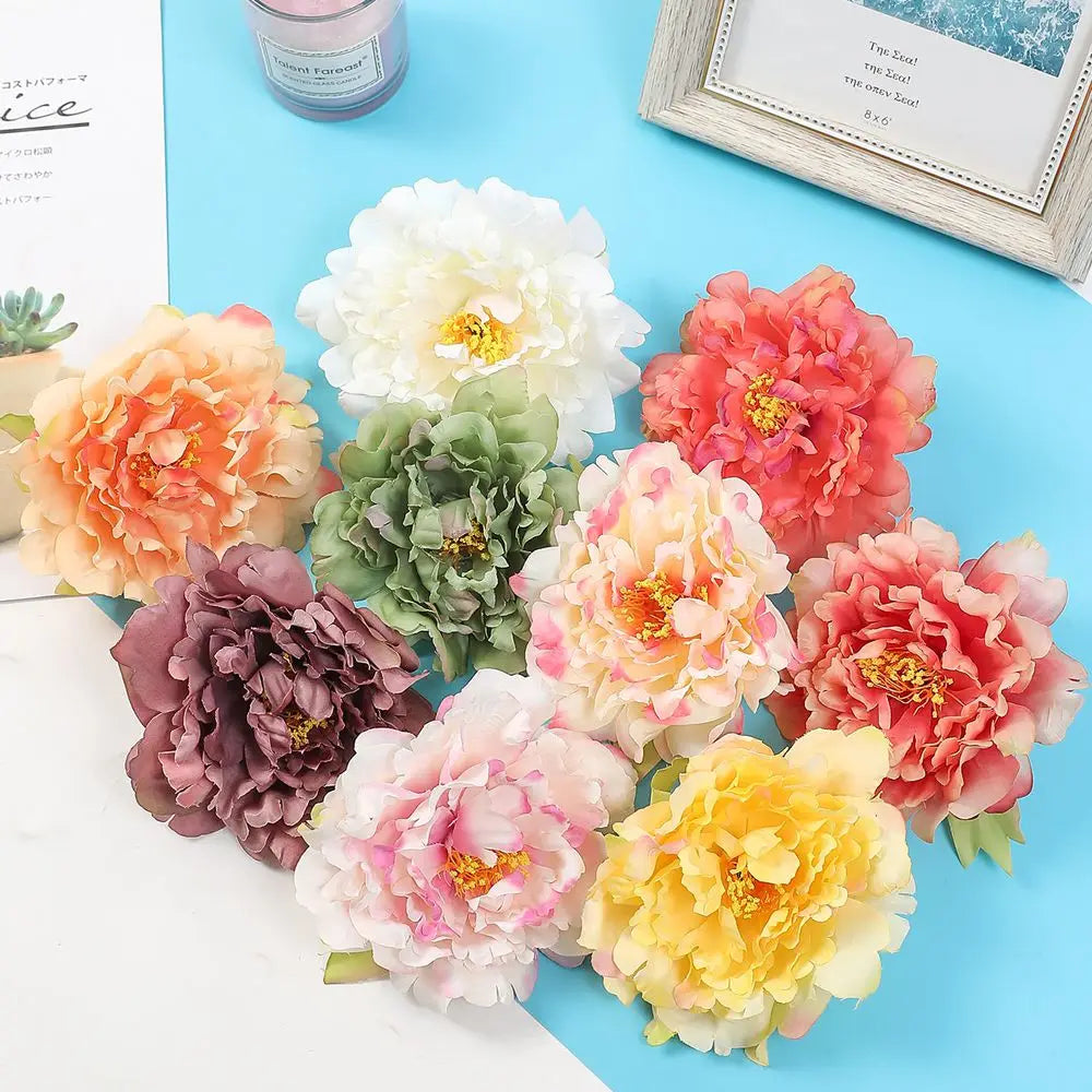 Silk Peony Artificial Flowers 10/20pcs – Wedding & Home Décor Artificial Silk Flowers Babs