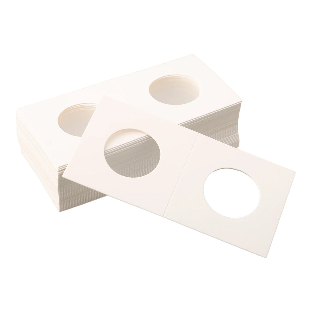 Cardboard Coin Holders 12 Sizes – 50-Pack Flip Storage Coin Flip Holders Babs