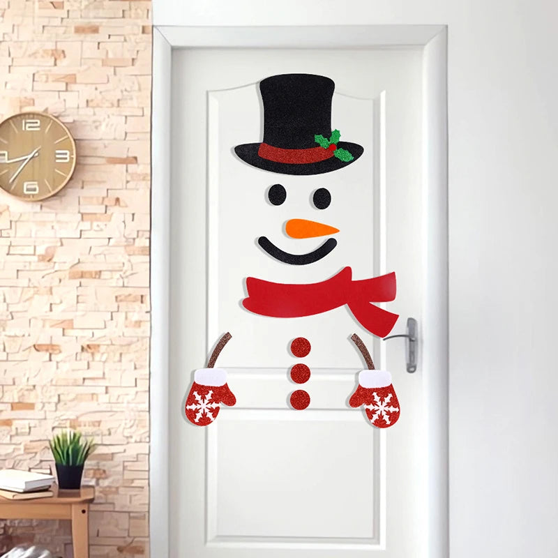 Christmas Snowman Wall & Window Stickers – 2026 New Year Decals Holiday Wall Decals Babs Snowman