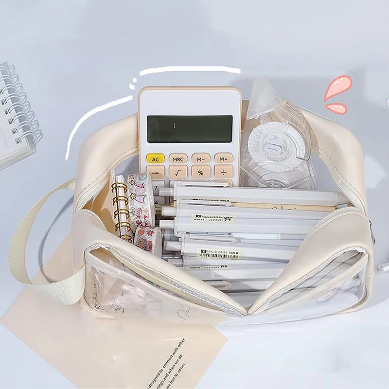Transparent Large Capacity Pencil Bag – Waterproof PVC Case Pencil Case Babs