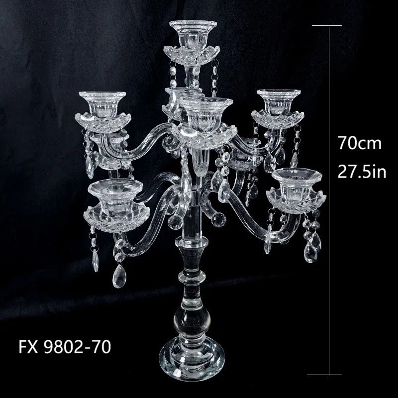 Crystal Candlestick Holder – Elegant Luxury Wedding Decor Crystal Candle Holder Babs FX9802-70CM