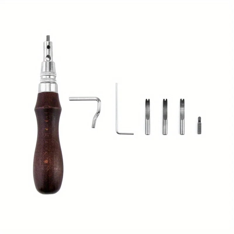 7-in-1 Leather Edge Tool Set – Groover, Creaser & Slotter Leather Craft Tool Set Babs