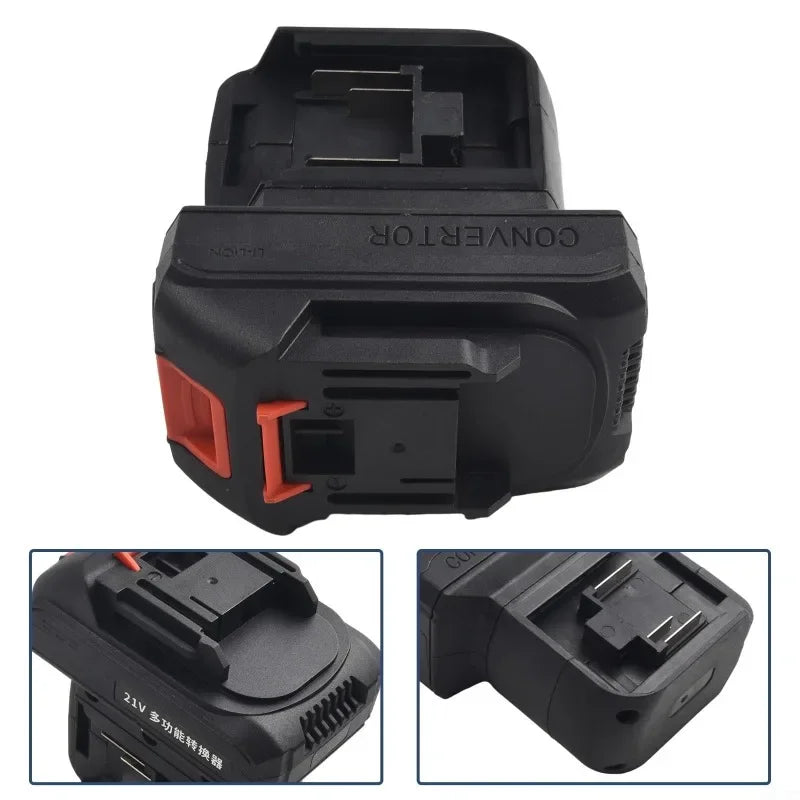 2-in-1 Dual-Slot Battery Adapter for Makita 18V Cordless Tools Battery Adapter Babs