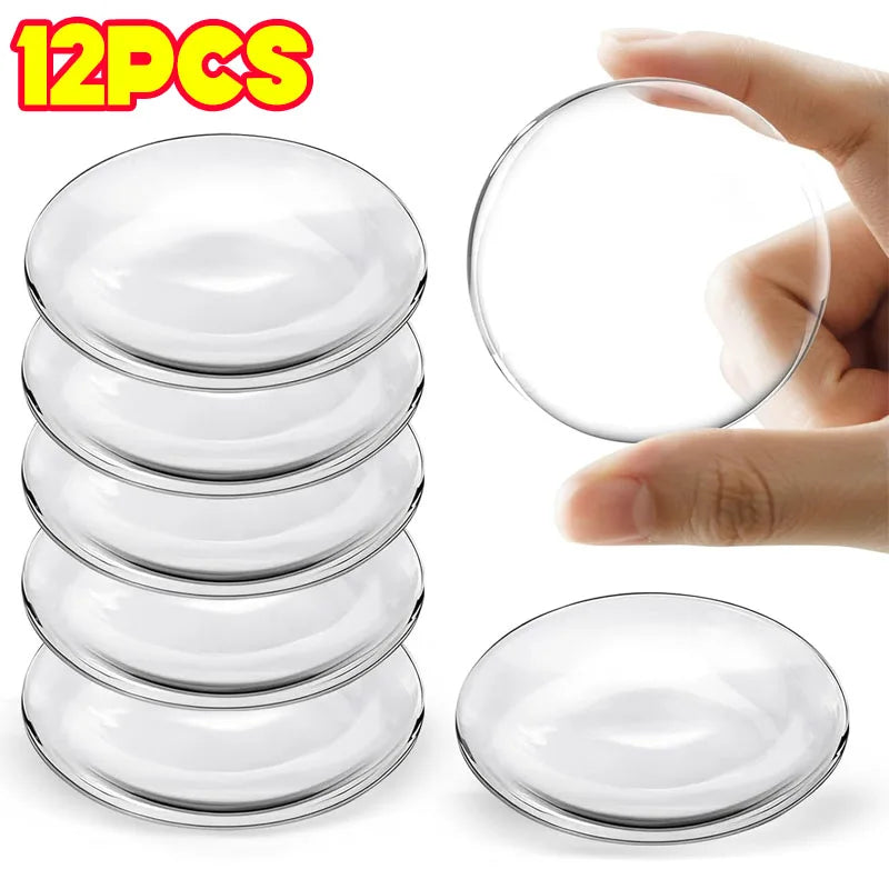 Silicone Door Stopper Bumper – Self-Adhesive Wall Protector Pad Door Stopper Bumper Babs Round-12pcs 50MMX8MM