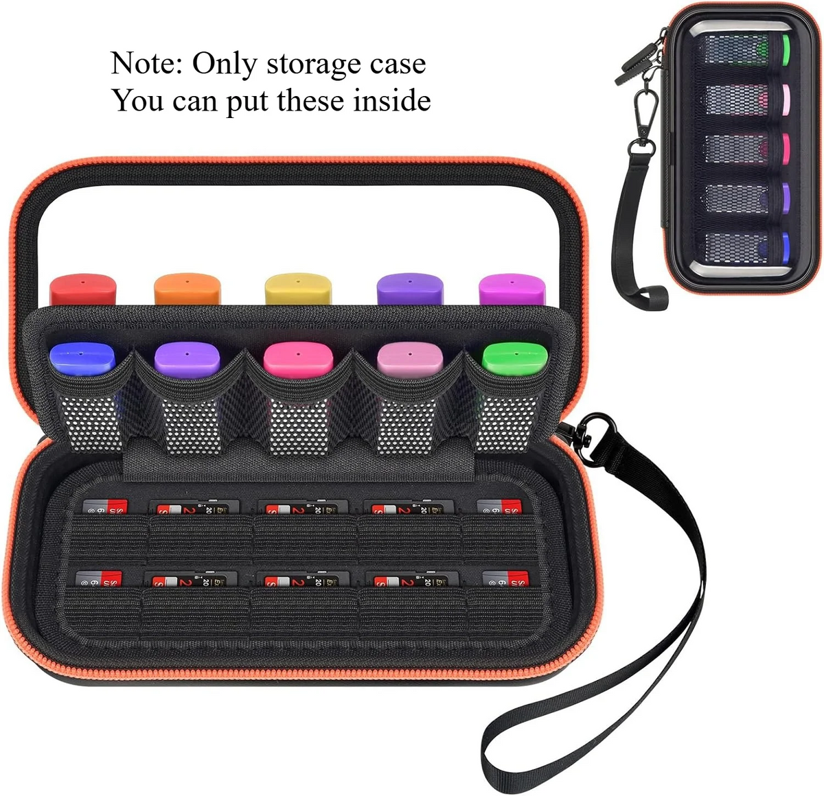 USB Flash Drive Case 10-Slot Organizer – Transparent Zipper USB Drive Organizer Babs black