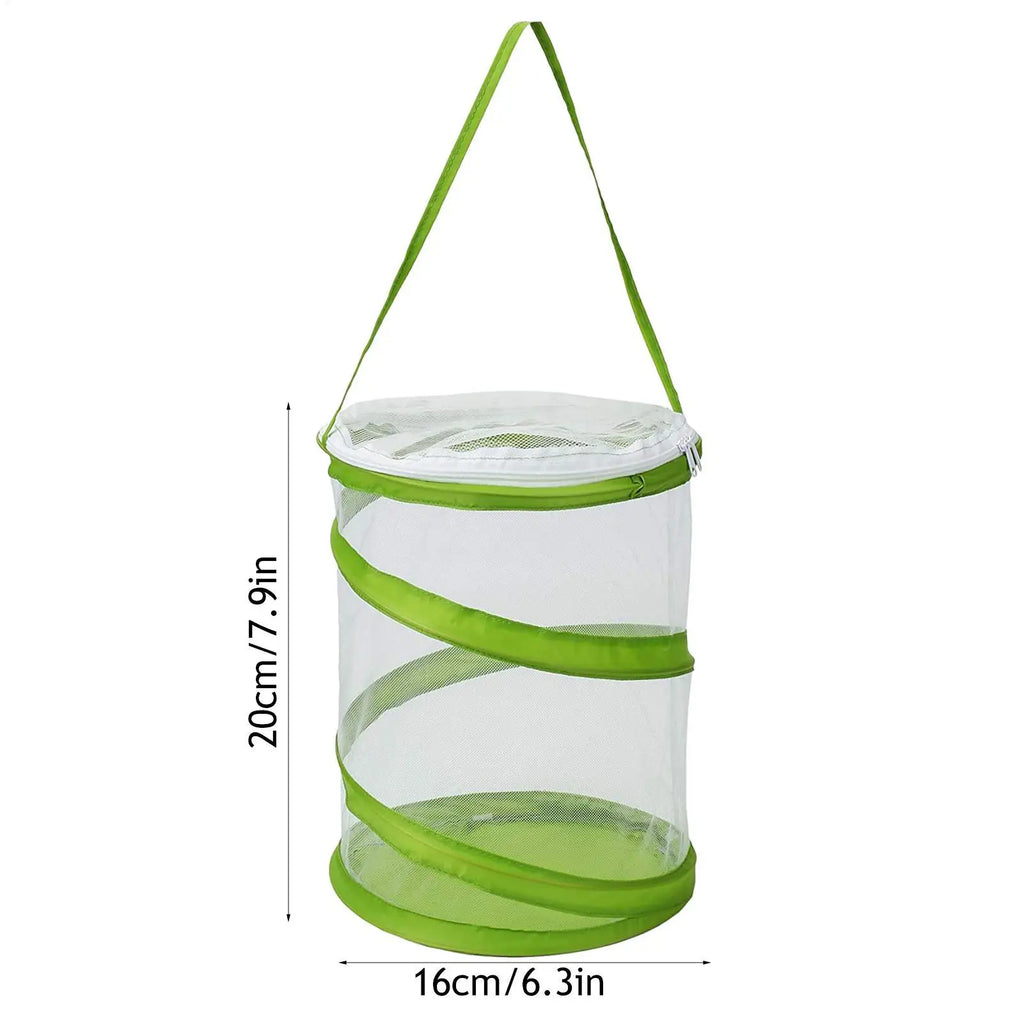 Foldable Butterfly Habitat Cage – Clear Mesh Caterpillar Enclosure Insect Habitat Cage Babs