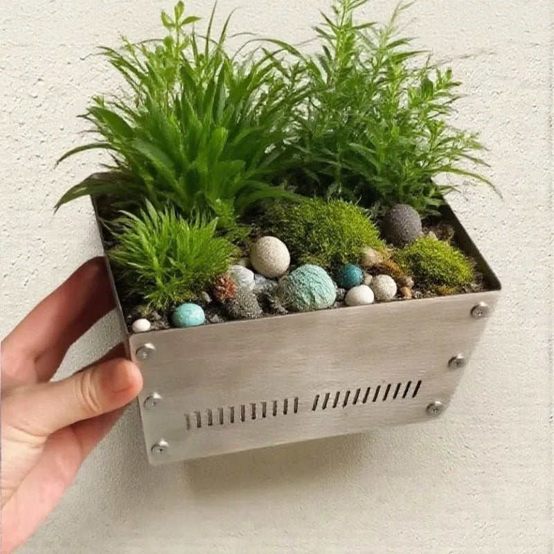Stainless Steel Flower Pot | Minimalist Luxury Succulent Planter Decorative Plant Pot Babs