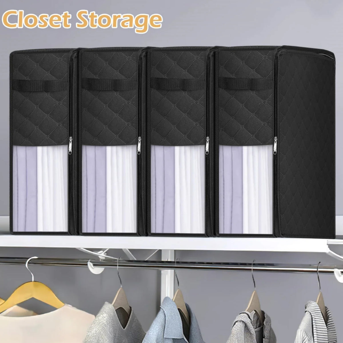 Foldable Fabric Storage Bag – Clothing & Blanket Organizer Fabric Storage Bag Babs