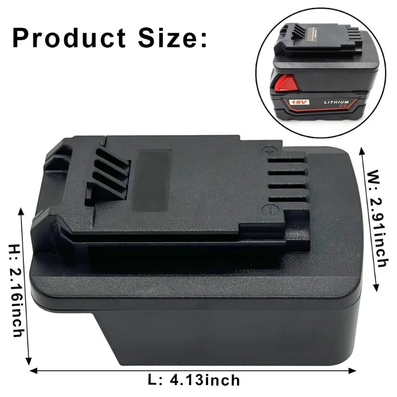 MIL18BPS Battery Adapter: Milwaukee 18V to Black+Decker 20V Tools Power Tool Battery Adapter Babs
