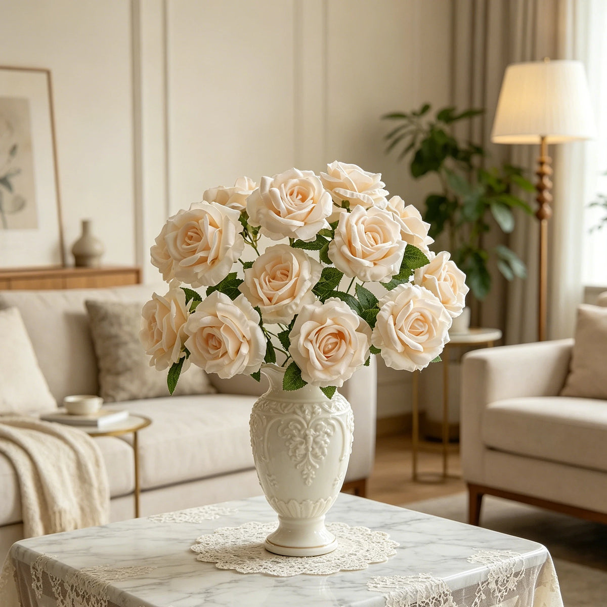 Artificial Silk Rose Bouquet – Wedding & Home Décor Gift Artificial Flower Bouquet Babs