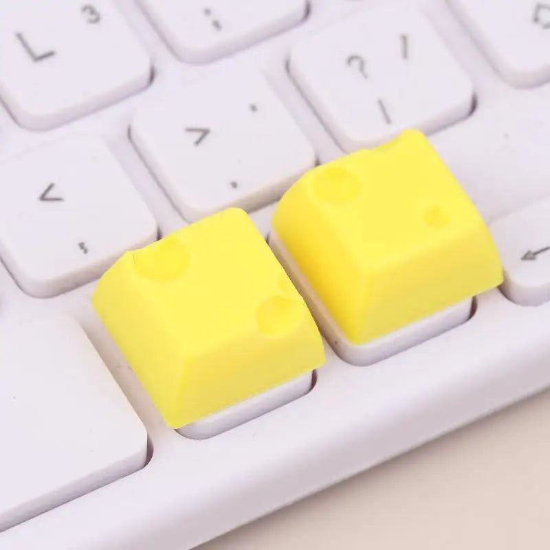 4Pcs Cute Cheese Cake Keycaps for Mechanical Keyboards Novelty Keycaps Babs