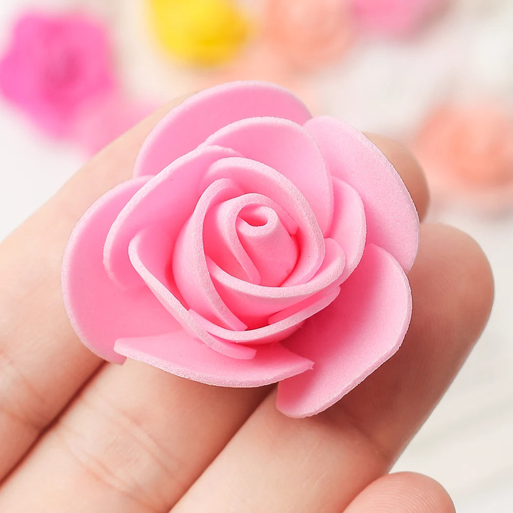 100–300 Pcs Foam Artificial Rose Heads for Wedding & Home Decor Artificial Flower Heads Babs
