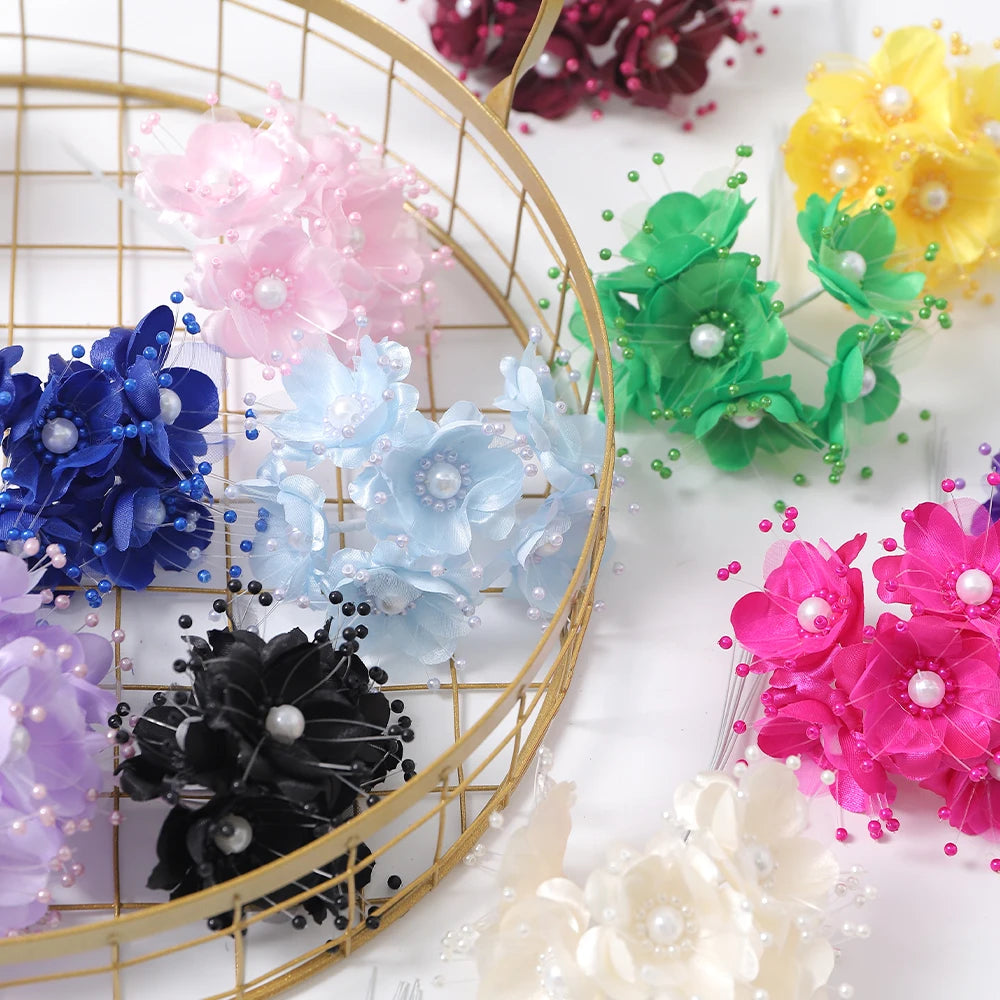 6Pcs Artificial Chiffon Rose Bouquet for Wedding & Home Decor Artificial Flower Bouquet Babs