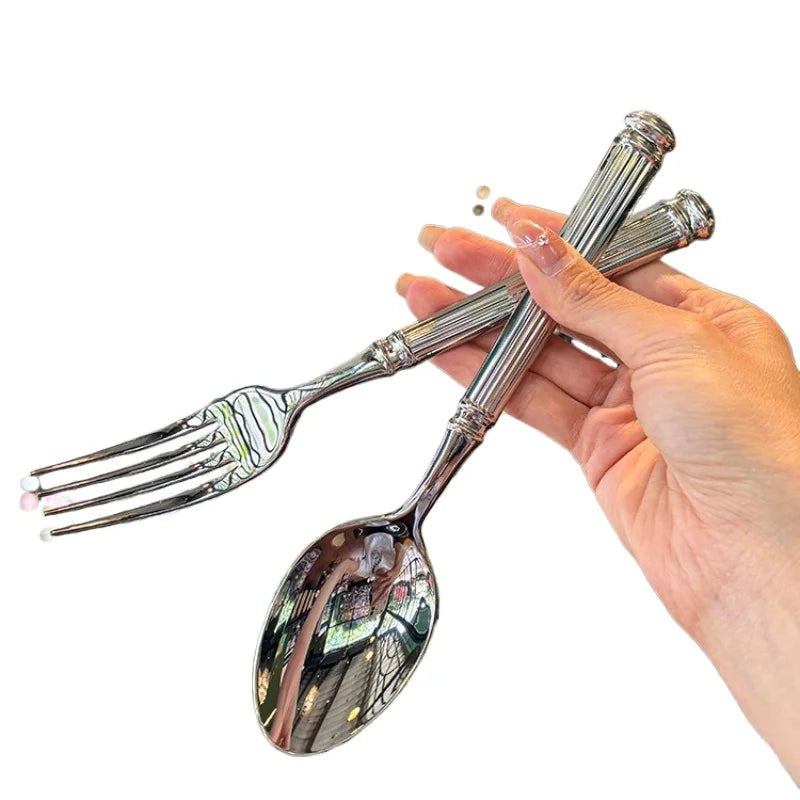 Roman Column Stainless Steel Cutlery Set – Knife Fork Spoon Stainless Steel Cutlery Babs