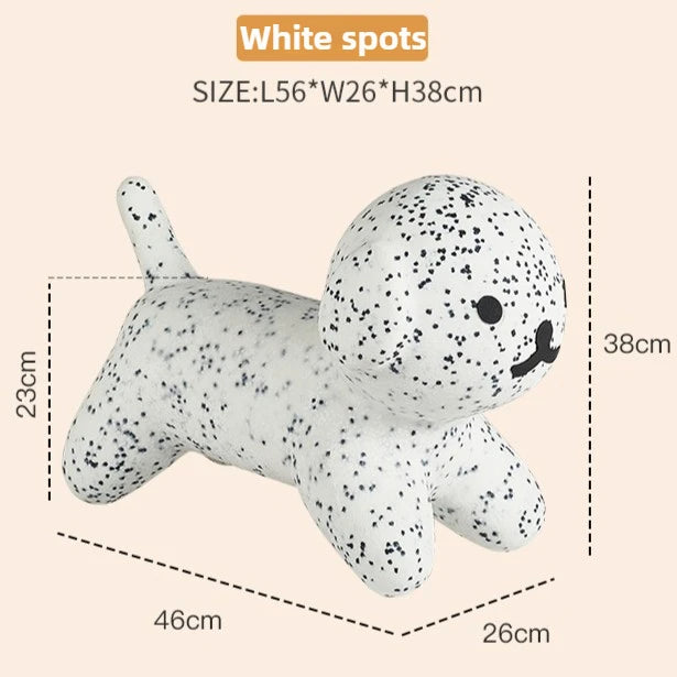 Modern Plastic Footrest Ottoman Stool | Minimalist Home Décor Footrest Ottoman Stool Babs White spots