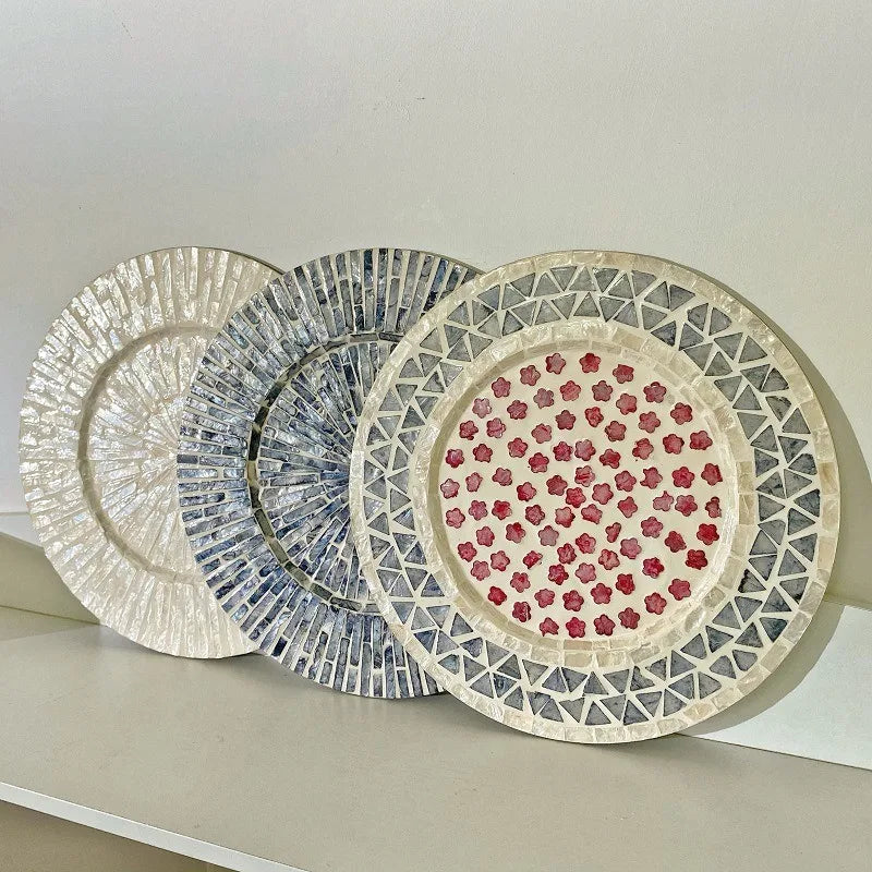 Round Shell Mosaic Heat-Resistant Table Mat & Coaster Decorative Table Mat Babs
