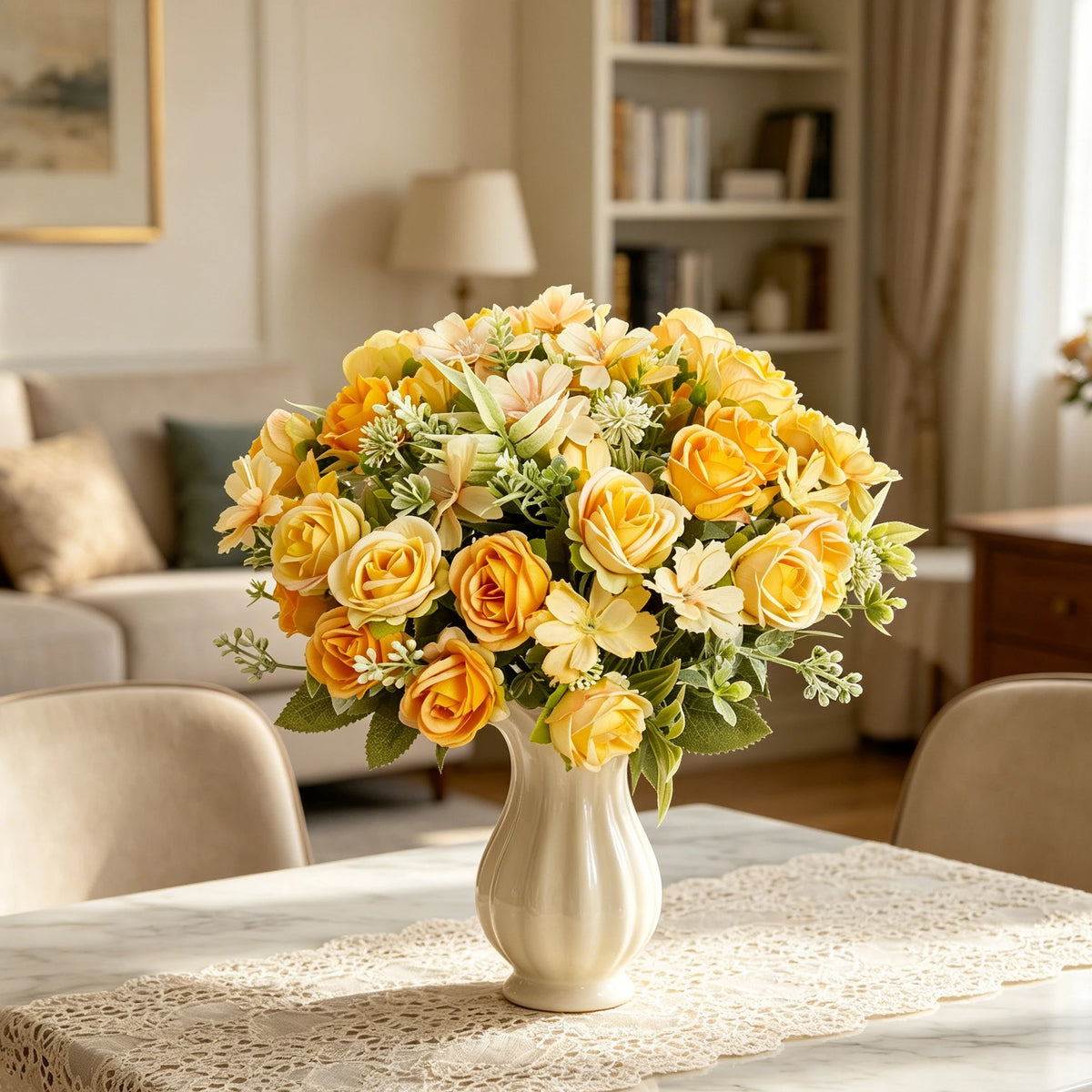 Artificial Silk Rose Bouquet – Wedding & Home Décor Flowers Artificial Flower Bouquet Babs
