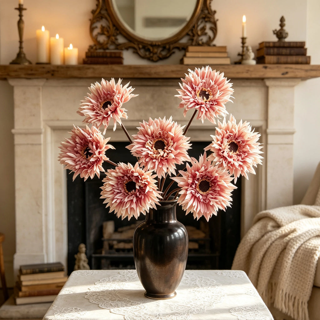 Artificial Silk Gerbera Flowers Bridal Bouquet 5/10 Pcs Artificial Silk Flowers Babs