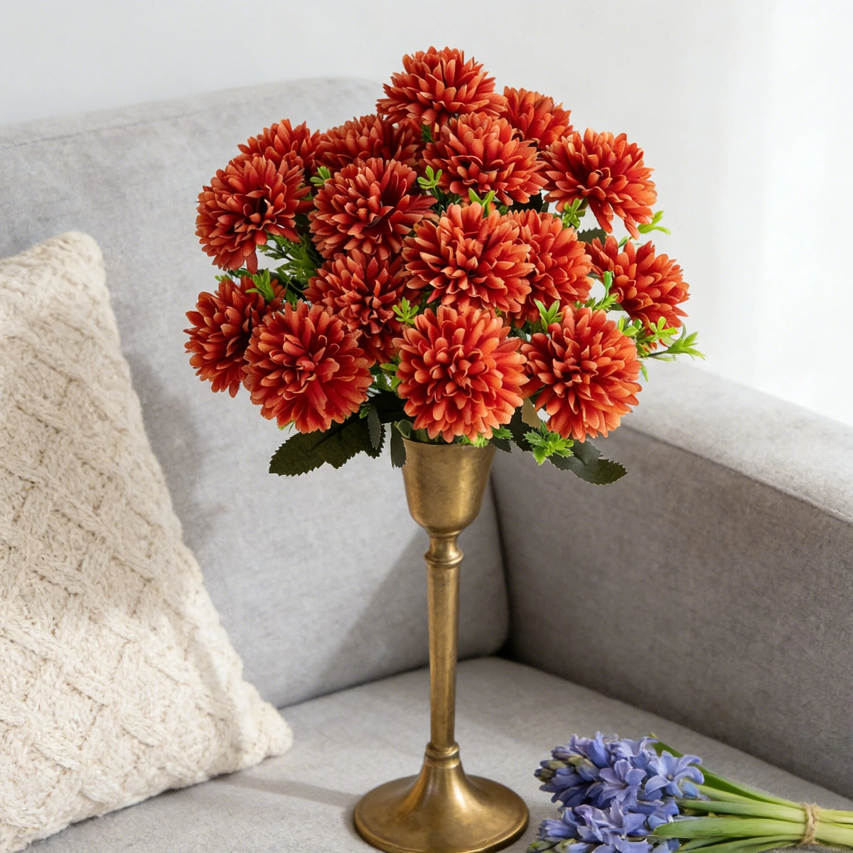 Artificial Silk Chrysanthemum Ball Flowers – Wedding & Home Décor Artificial Silk Flowers Babs