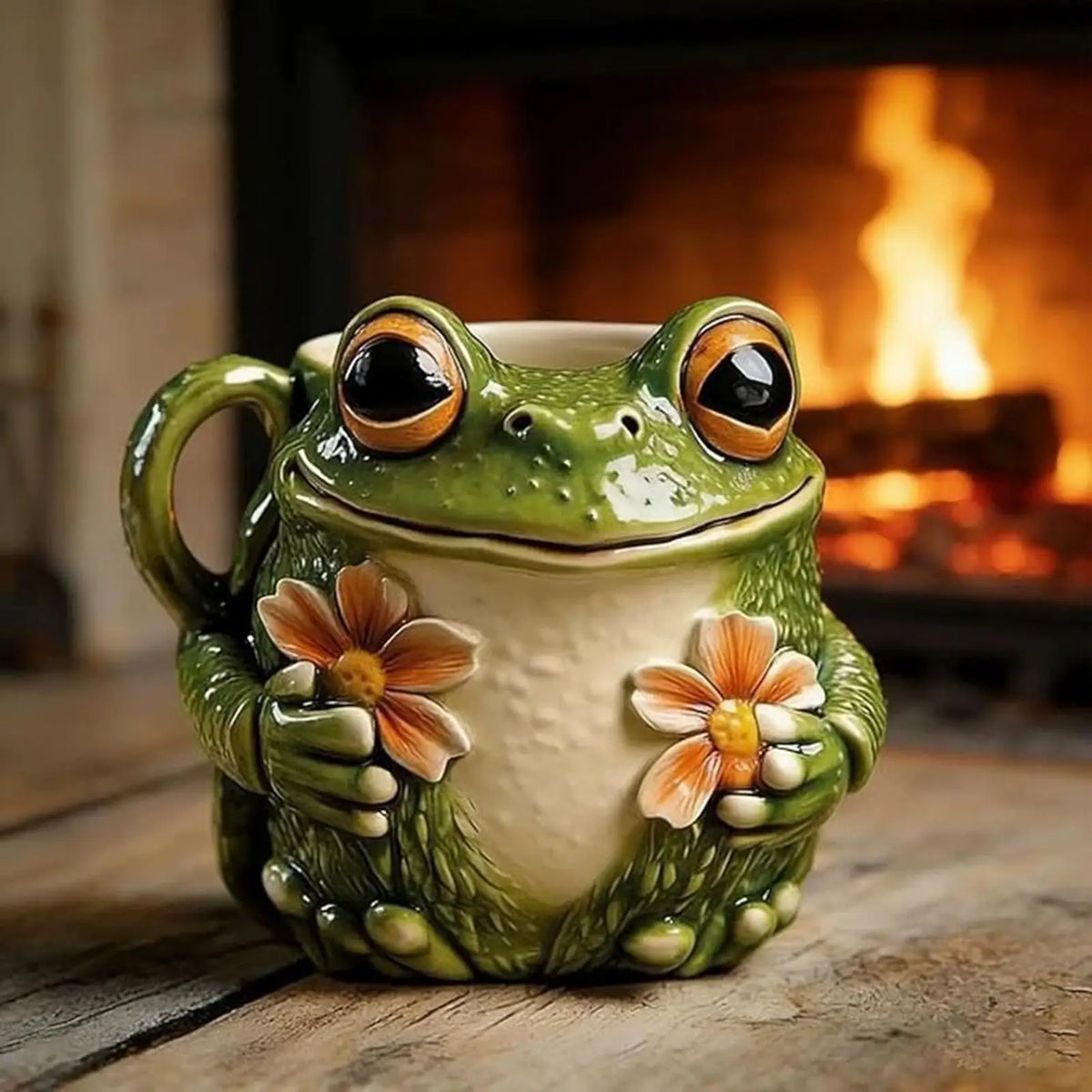 Frog Shape Ceramic Mug – 3D Hand-Painted Coffee & Tea Cup Novelty Ceramic Mug Babs