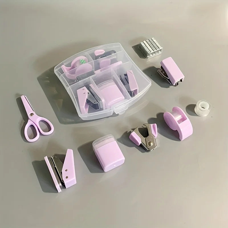 8-Piece Mini Stationery Gift Set – Stapler, Puncher & More Stationery Gift Set Babs