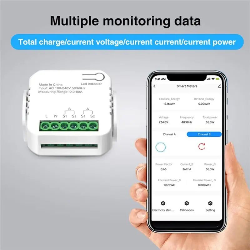 Smart Home Energy Monitor – Bluetooth, 80A CT Clamps Included Home Energy Monitor Babs