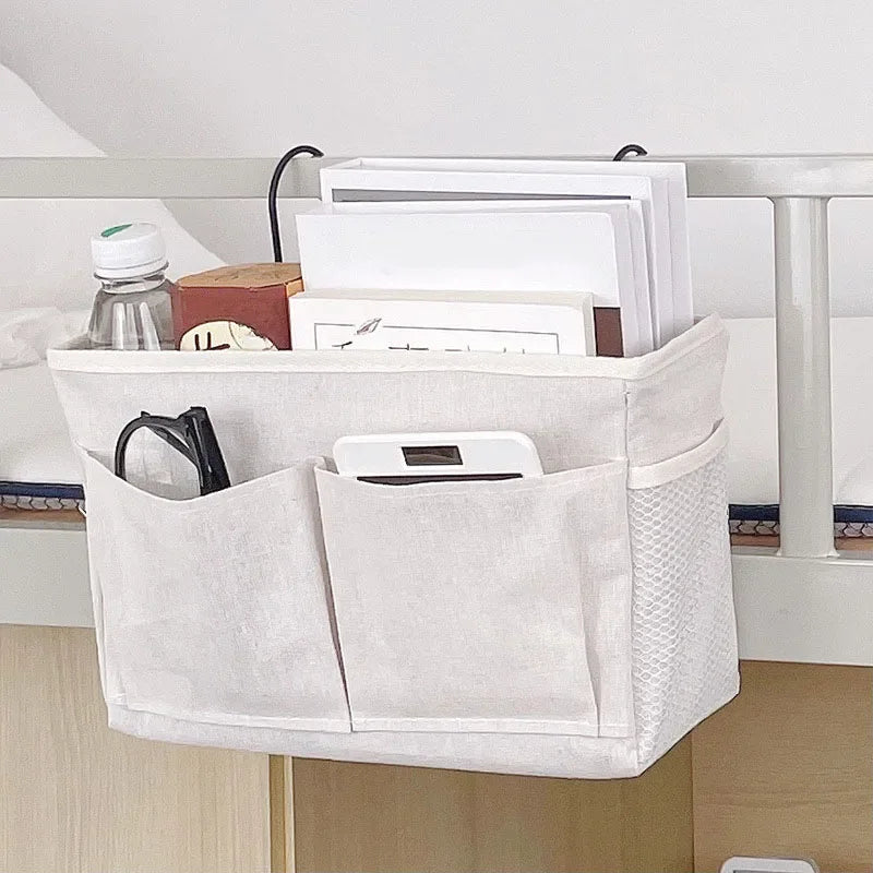 Bedside Hanging Storage Caddy – Canvas Organizer with Pockets Hanging Storage Caddy Babs