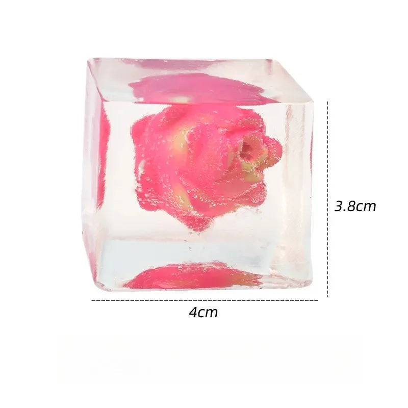 Transparent Cube Fruit TPR Squeeze Toy – Sensory Fidget Gadget Squeeze Fidget Toy Babs