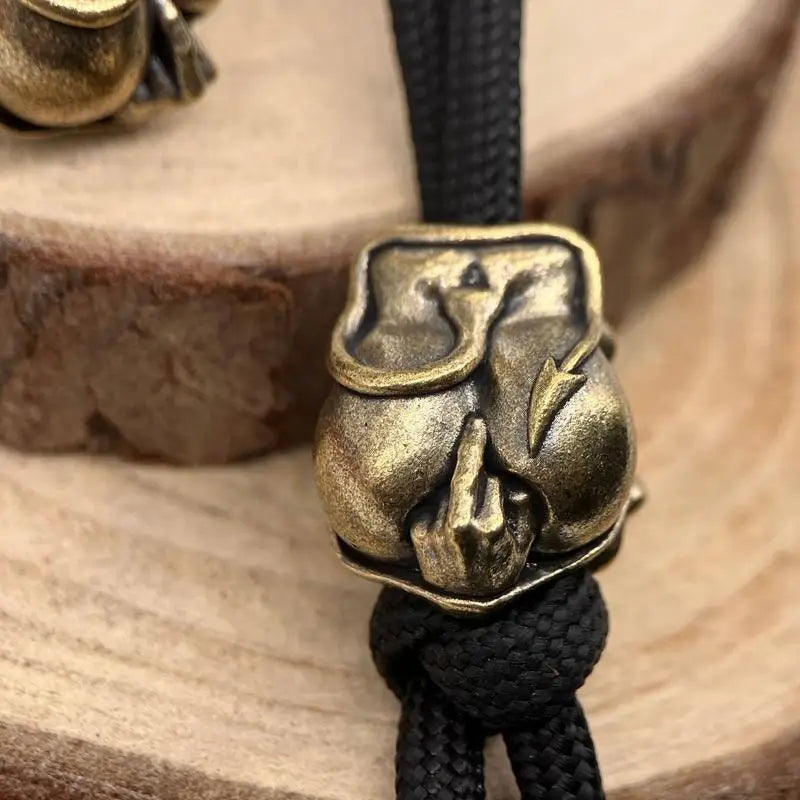 Brass Skeleton Demon Knife Bead – EDC Paracord Pendant EDC Lanyard Pendant Babs